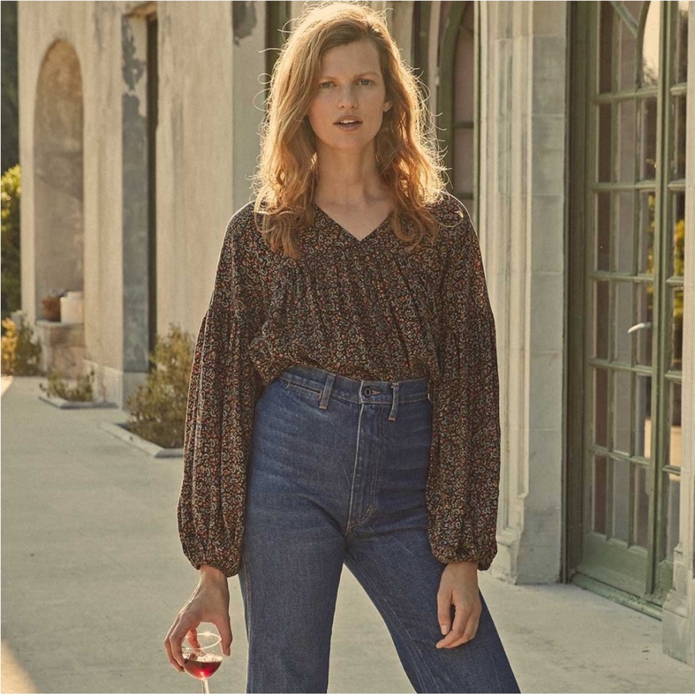 Doen Savona Floral Long Sleeve Blouse XS